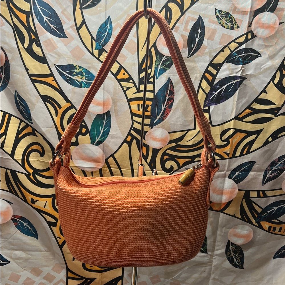Talbots Small Woven Coral Shoulder Bag RN#29219 - Picture 2 of 15